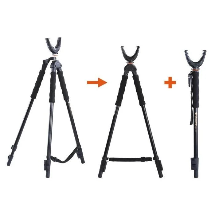Vanguard QUEST T62U Portable Shooting Tripod, Bipod, and Monopod Combo with U-Shaped Yoke