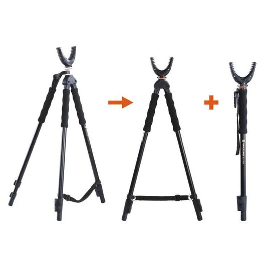 Vanguard QUEST T62U Portable Shooting Tripod, Bipod, and Monopod Combo with U-Shaped Yoke